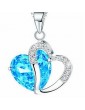 Heart Shaped Artificial Crystal Clavicle Necklace