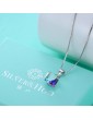 S925  Diamond Crystal Sterling Silver Necklace