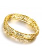 Fashion K Gold Zircon Carving Pattern Female Gold Bracelet
