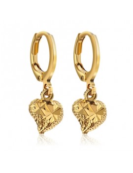 Cute Hearts Shapes 18K Electroplate Gold Color Earrings for Women