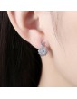 Zircon Earring with Floral Diamond-Encrusted Romantic Wind Earring Clip